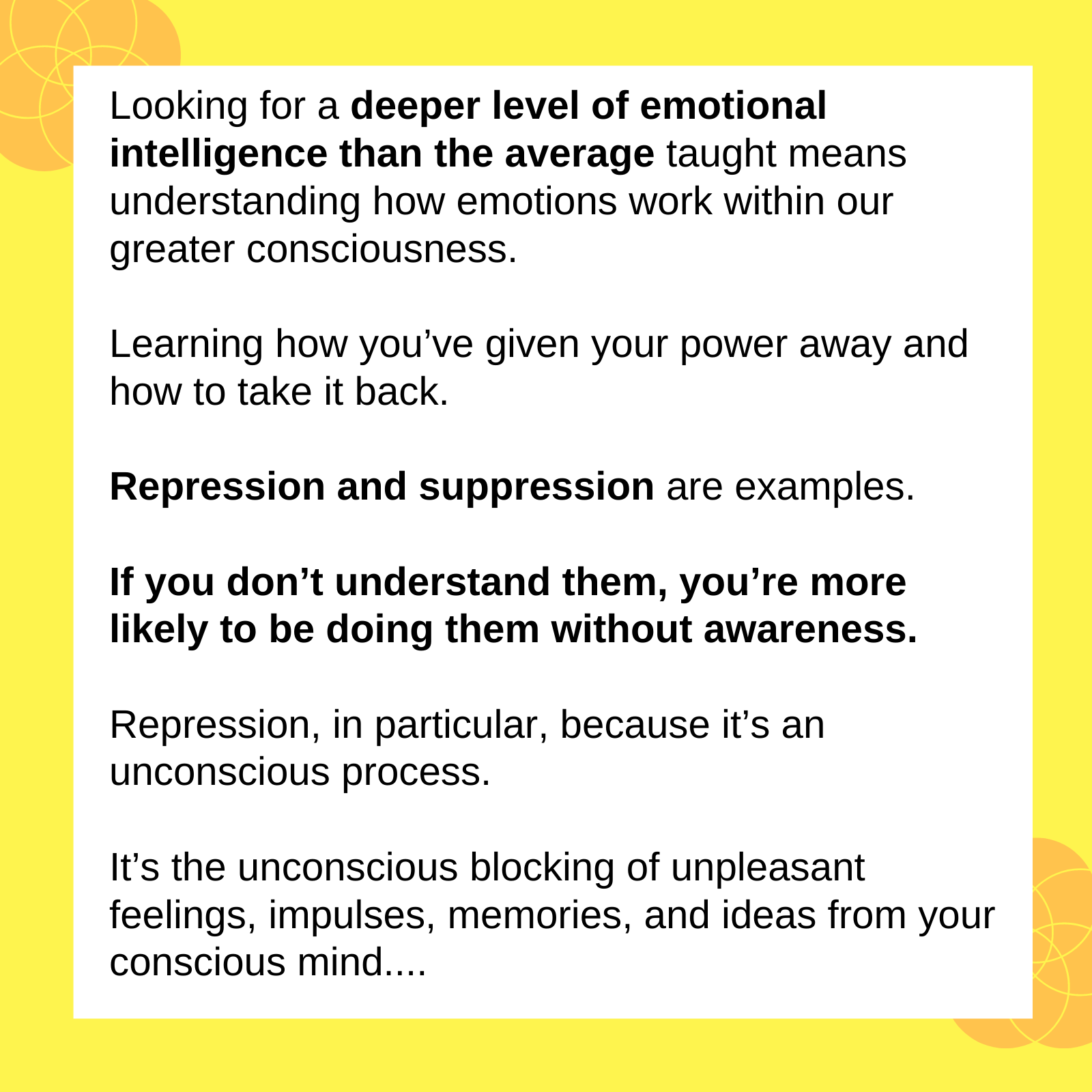 Beyond Emotional Intelligence Understanding Repression And Suppression 